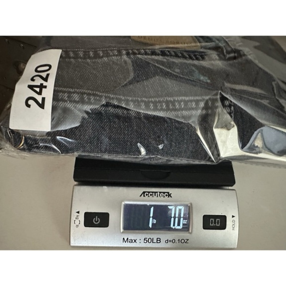Denim Forum The Farrah High‎ Rise Wide Leg Jean Sz 31 Organic Cotton Black Denim - Picture 14 of 14